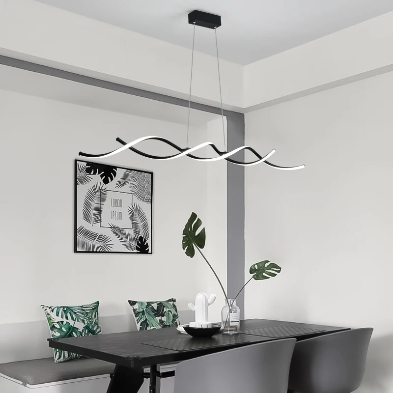 Preço Luminária Pendente Espiral De Tamanho Longo Led Moderno Lustre De Cozinha Bar Sala De Jantar Lâmpadas Pendentes Decoração De Casa Dna Luminária