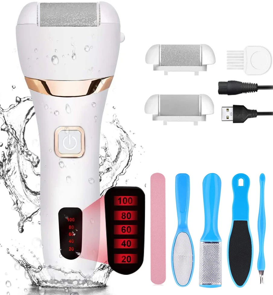 5PCS Electric Foot Grinding Skin Hard Rupture Skin Trimmer Dead Skin Foot Pedicure Rechargeable Foot Care Tool Remover Callus