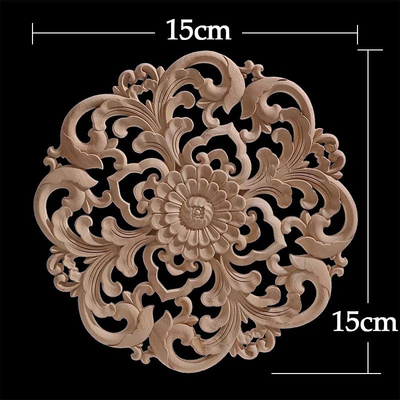 Деревянные аппликации WMQE, круглые цветы весёлые аппликации с ной бумагой в лесу