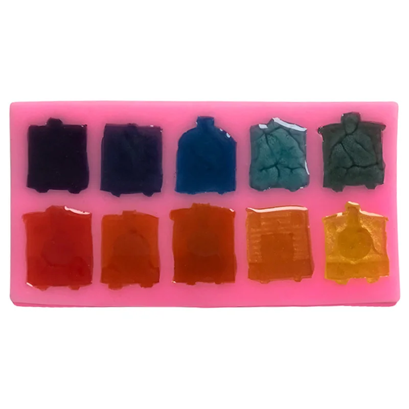 Lace Mold DIY Fondant Cake Chocolate Candy Tools Cartoon Locomotive Sugar Molds Silicone MAQUETER Eco-friendly |