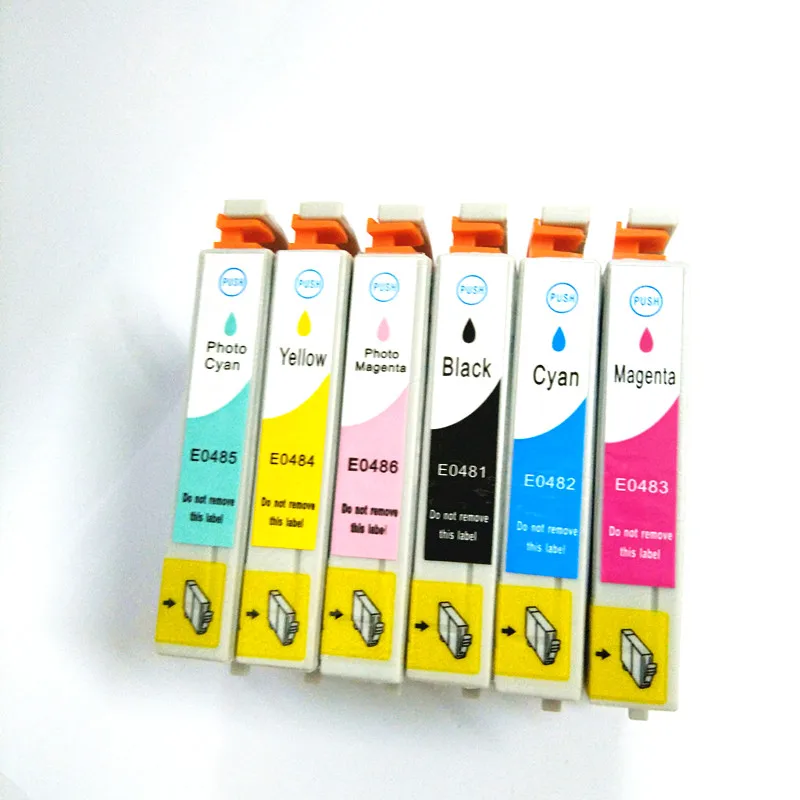 

einkshop T0481 - T0486 Ink Cartridge For Epson Stylus Photo R200 R220 R300 R300M R320 R340 RX500 RX600 RX620 RX640 Printer