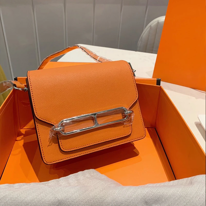 

Star's same pig nose bag 2021 New Genuine Leather Women's bag tofu bag Kangkang bag one shoulder slanting beautiful women