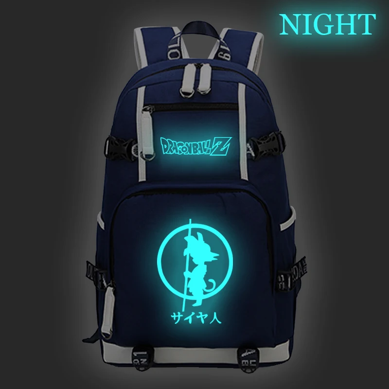 Аниме Dragon Ball рюкзак с отражающими вставками для подростков мальчиков и девочек