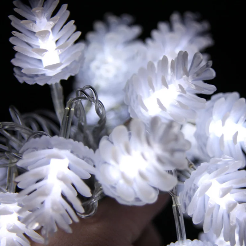 5M40LED сосновый конус Водонепроницаемая гирлянда на батарейках наружная сказочная Рождественская гирлянда для украшения садовой елки гостиной