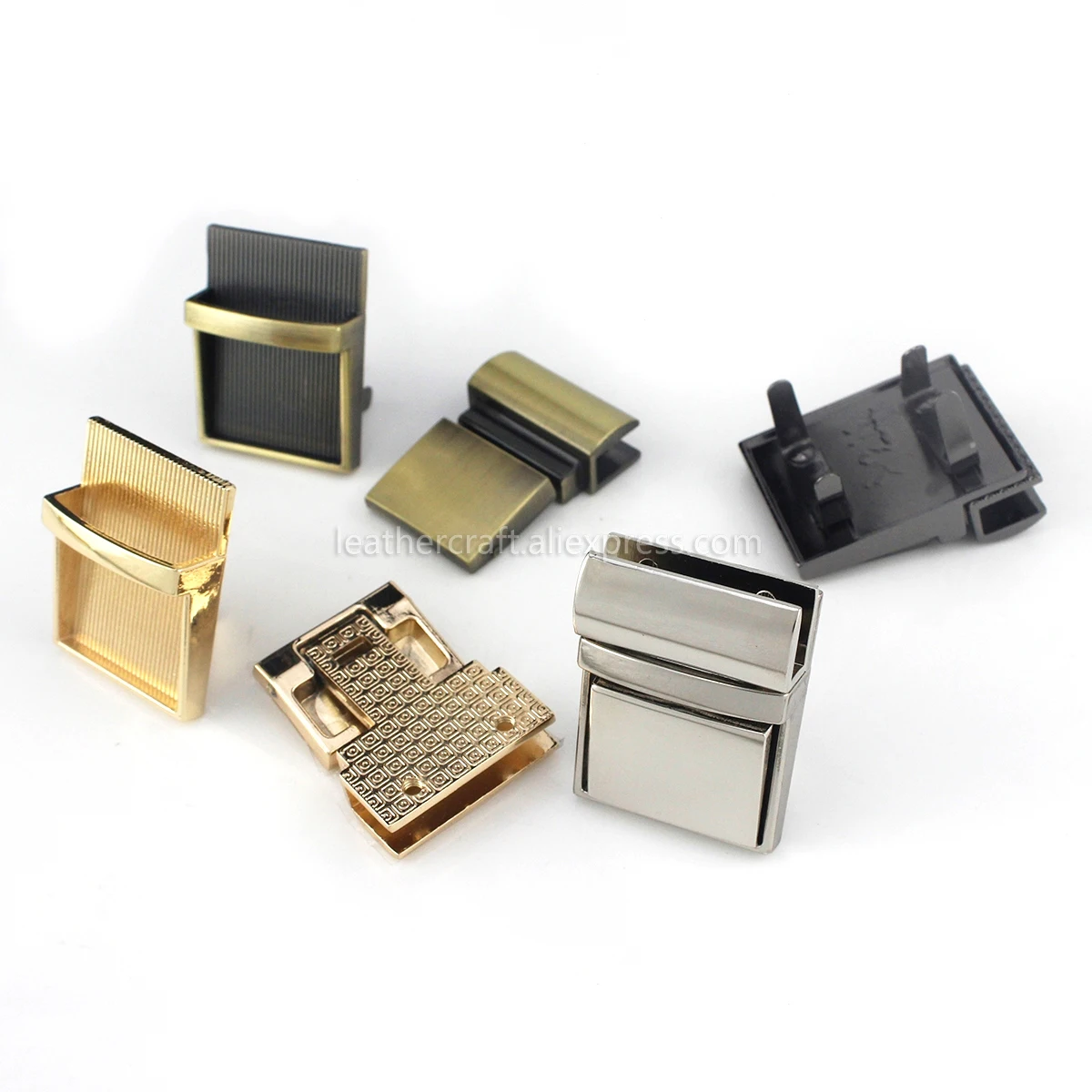 Металлическая квадратная застежка с застежкой для кожаного ремесла 1 шт. женская