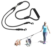 23 way dog leash double head adjustable training lead harnes pet dog collar belt rope for dogs walking traction rope supplies