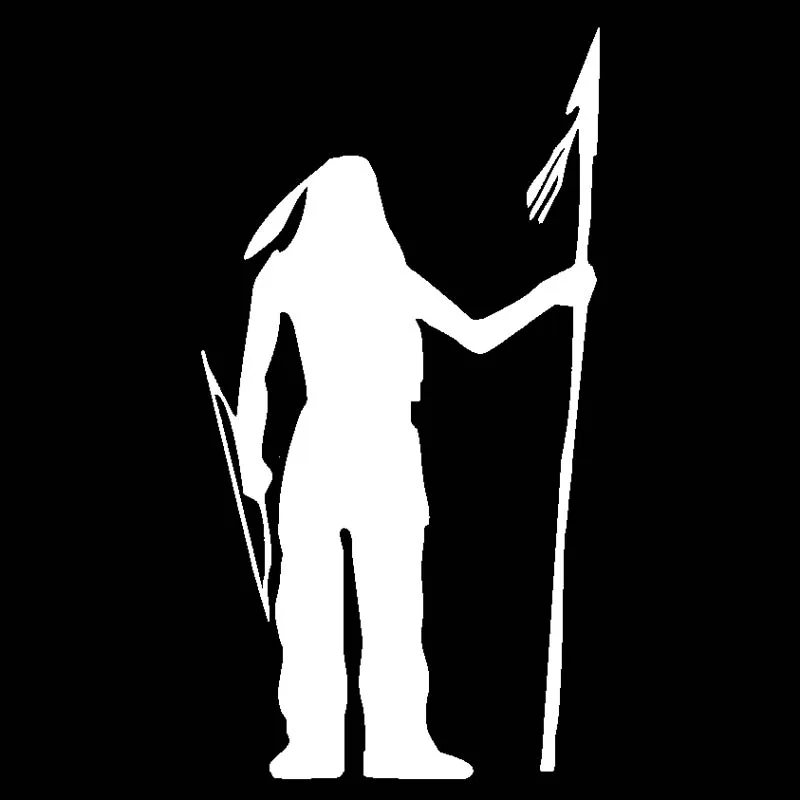 6.7CM*12.7CM Interesting Cartoon Warriors Car Sticker Decal Vinyl Black White A01-000090 | Автомобили и мотоциклы