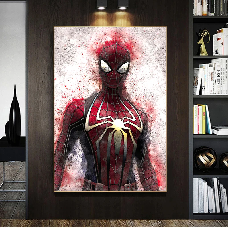 Печатная Картина на холсте с изображением героев фильма Marvel мстители настенное