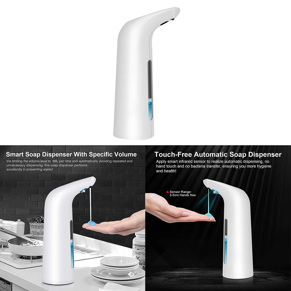 

Automatic Soap Dispenser 400ml Hand Free Touchless Sanitizer Bathroom Dispenser Smart Sensor Liquid Soap Dispenser For Kitchen