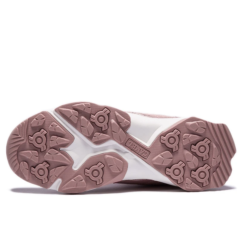 CAMEL Women Men High Top Mountain Climbing Boots Outdoor Non-slip Hiking Shoe Couple Trekking Shoes Winter Warm Plush Snow Boots