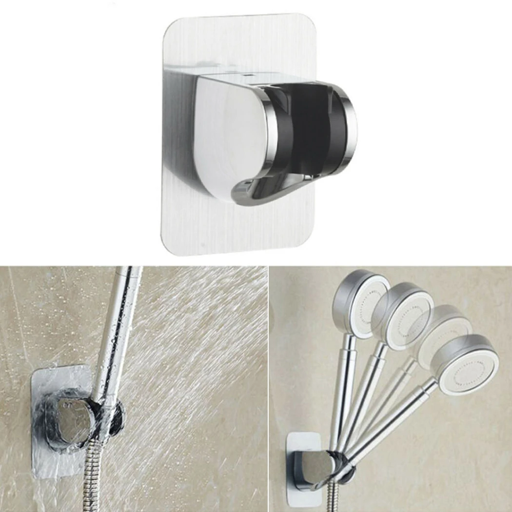 

Wall Shower Head Holder Mount ABS Silver Strong stickiness Bathroom Shower
