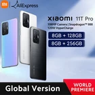 Сотовый телефон Xiaomi 11T Pro, глобальная версия, 8 Гб 256 ГБ, Восьмиядерный процессор Snapdragon 888, 120 Вт, гиперзарядка, камера 108 МП, Гц