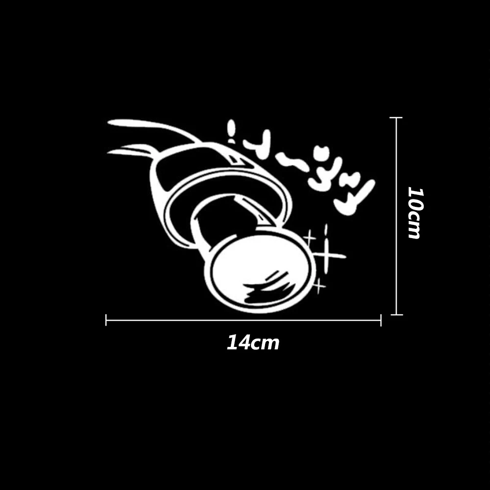 

BROSHOO Car Styling Fashion Funny Cartoon Exhaust Car Stickers Waterproof Cover The Scratch Decals Accessories 14*10cm