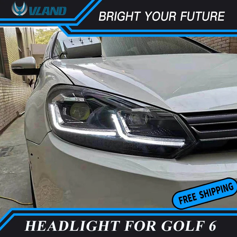 Передние фары в сборе для Volkswagen Golf 6 MK6 GTI 2009 2013|Фара авто сборе| |