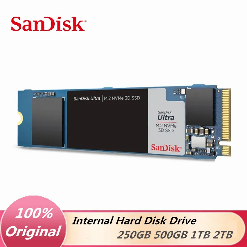 

Оригинальный SSD-накопитель SanDisk M.2, внутренний жесткий диск для ноутбука и настольного компьютера, 1 ТБ, 500 Гб, 250 ГБ, 3D NVME 2280 PCIE HDD SSD