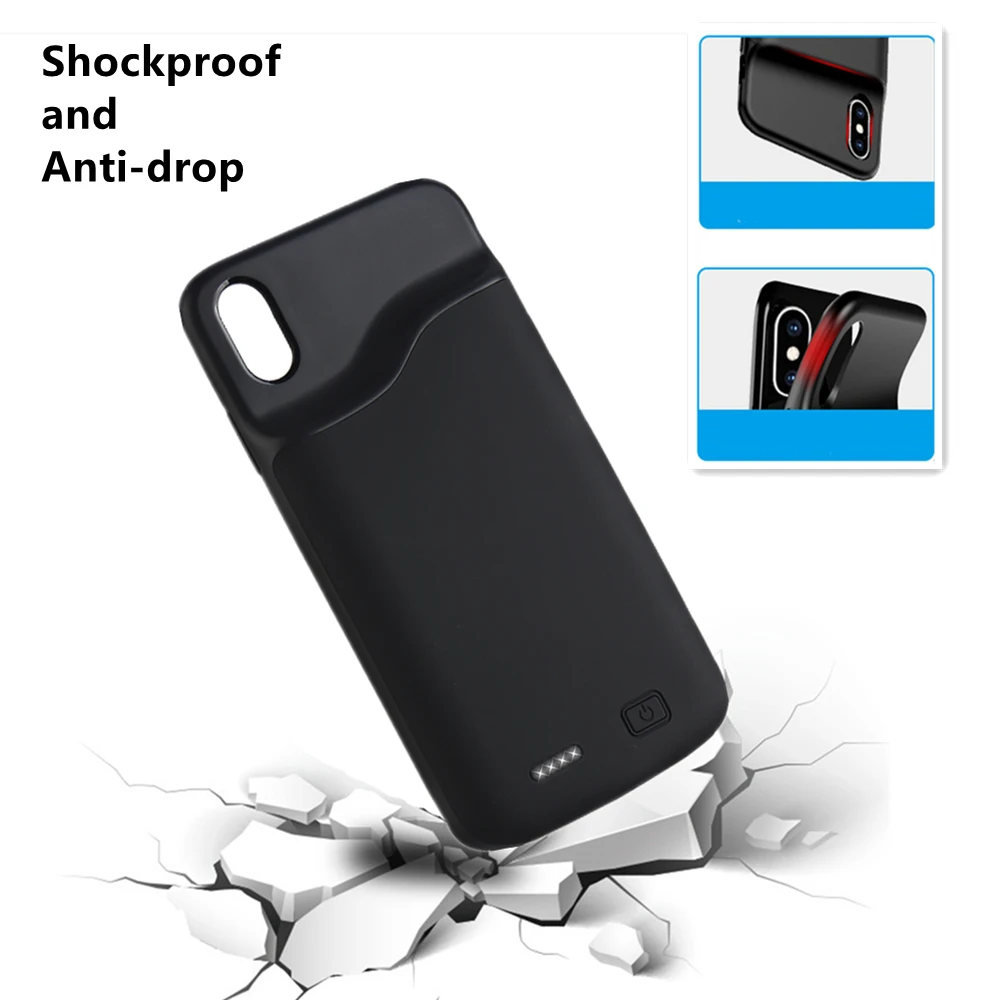 Чехлы с зарядным устройством NTSPACE для iPhone XS Max чехол аккумулятором 6000 мАч внешним