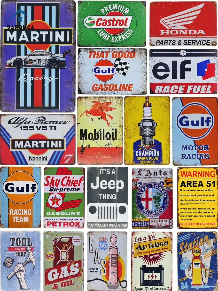 Гаражная бензиновая Свеча зажигания металлические плакаты винтажные моторные