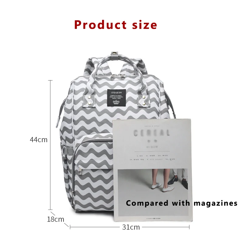 Сумка для подгузников Lequeen женские дорожные рюкзаки мам вместительная сумка