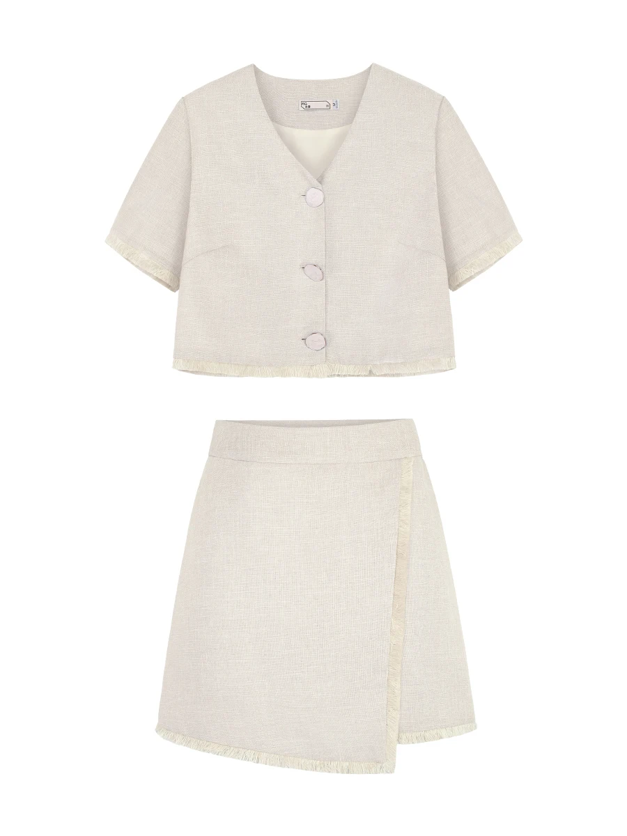 Mg Small As Костюм-двойка в западном стиле на возраст Лето 2019 короткая куртка для