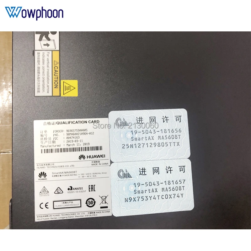Huawei Мини 19 дюймов MA5608T GPON или EPON OLT 2U высота (шасси + 1 * MCUD MPWC) без каких-либо службы