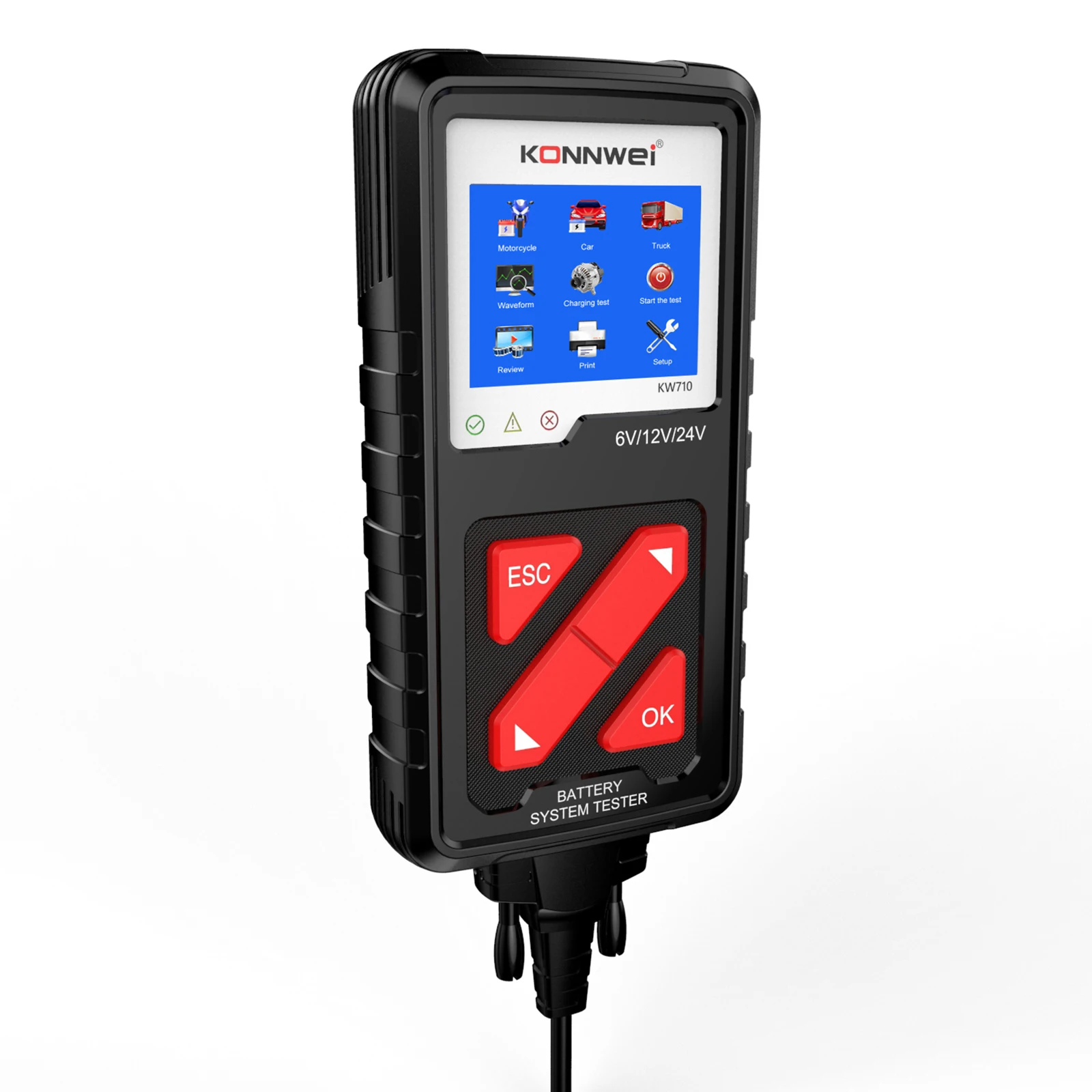 

Профессиональный тестер аккумулятора 6 в, 12 В, 24 В, система запуска и зарядки, тестер, диагностический инструмент для автомобиля, Быстрый тес...