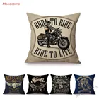 Винтажный постер 18 дюймов для мотоциклистов, клубов, наволочка для новорожденных и катающихся в прямом эфире, Подарочный чехол для подушки в американском стиле