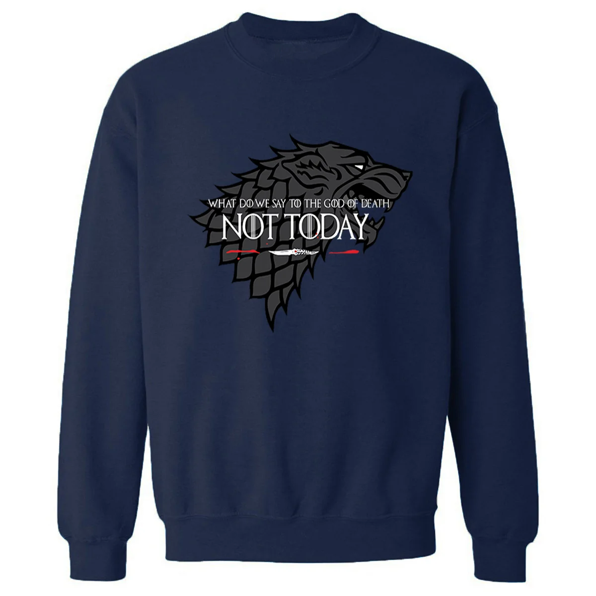 NOT TODAY Толстовка Мужская Игра престолов Толстовка ужасный волк мужские толстовки осень зима пуловеры Harajuku уличная