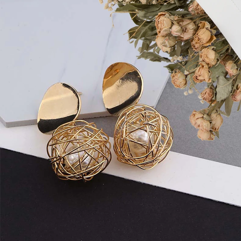 Женские Геометрические серьги в европейском и американском стиле простые из