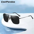 Солнцезащитные очки CoolPandas поляризационные для мужчин и женщин UV-400, брендовые классические квадратные Полуободковые солнечные очки с антибликовым покрытием для вождения