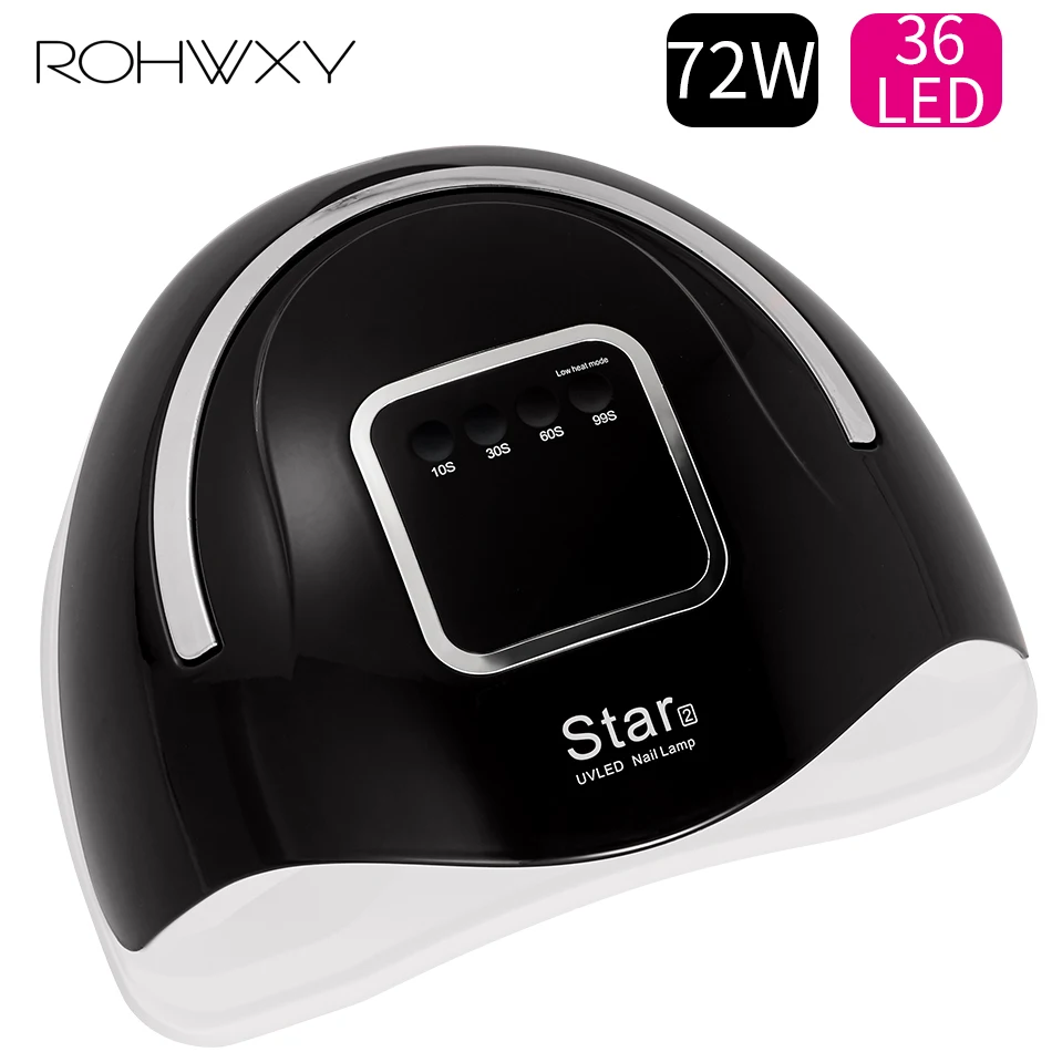 ROHWXY светодиодная УФ-лампа для ногтей Star2 72 Вт Сушилка сушки гель-лака ледяная