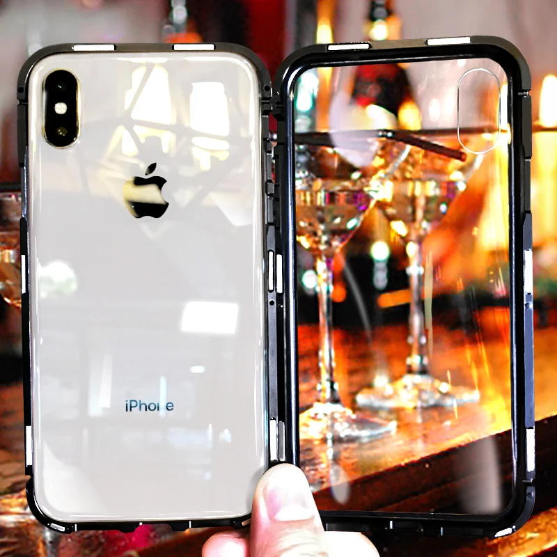 Магнитный чехол Joyroom 360 Drgee для iPhone XR XS Max металлический магнитный из закаленного