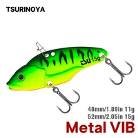 tsurinoya metal vibration lures 11g 15g sinking vib bait full swimming layer 3d eyes artificial vibe for bass pike perch fishing