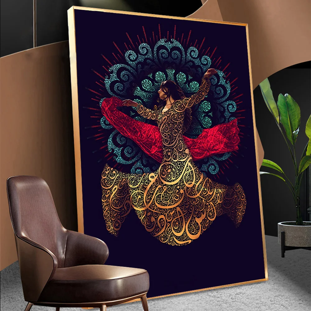 

Vintage Religion Folk-custom Dancing Nordic Poster Wall Pictures For Living Room Wall Art Canvas Painting Home Decor Unframed