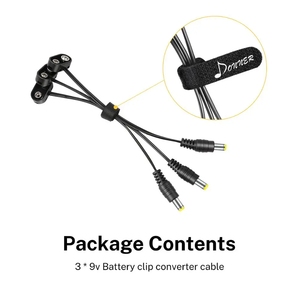 Donner 3 шт. 9 В зажимы-преобразователи для аккумуляторов Кабельный соединитель DC 2 1 5