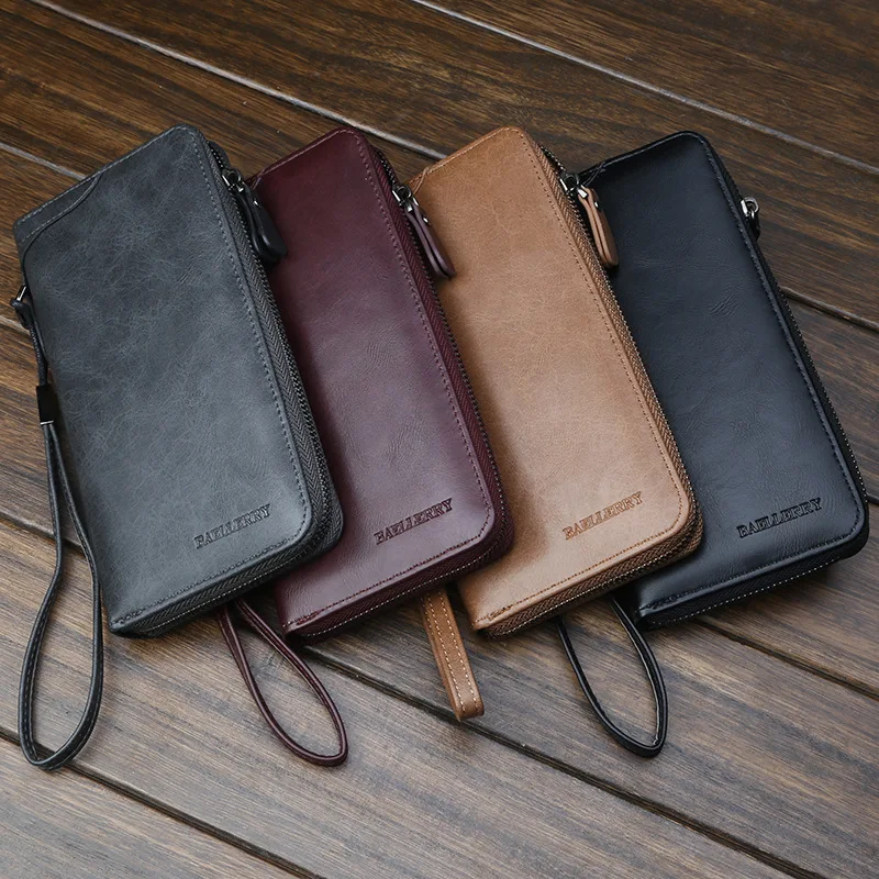 

Baellerry Men's Wallet Business Leisure Multi-functional Handbag Fashion Large Capacity Zipper Handbag