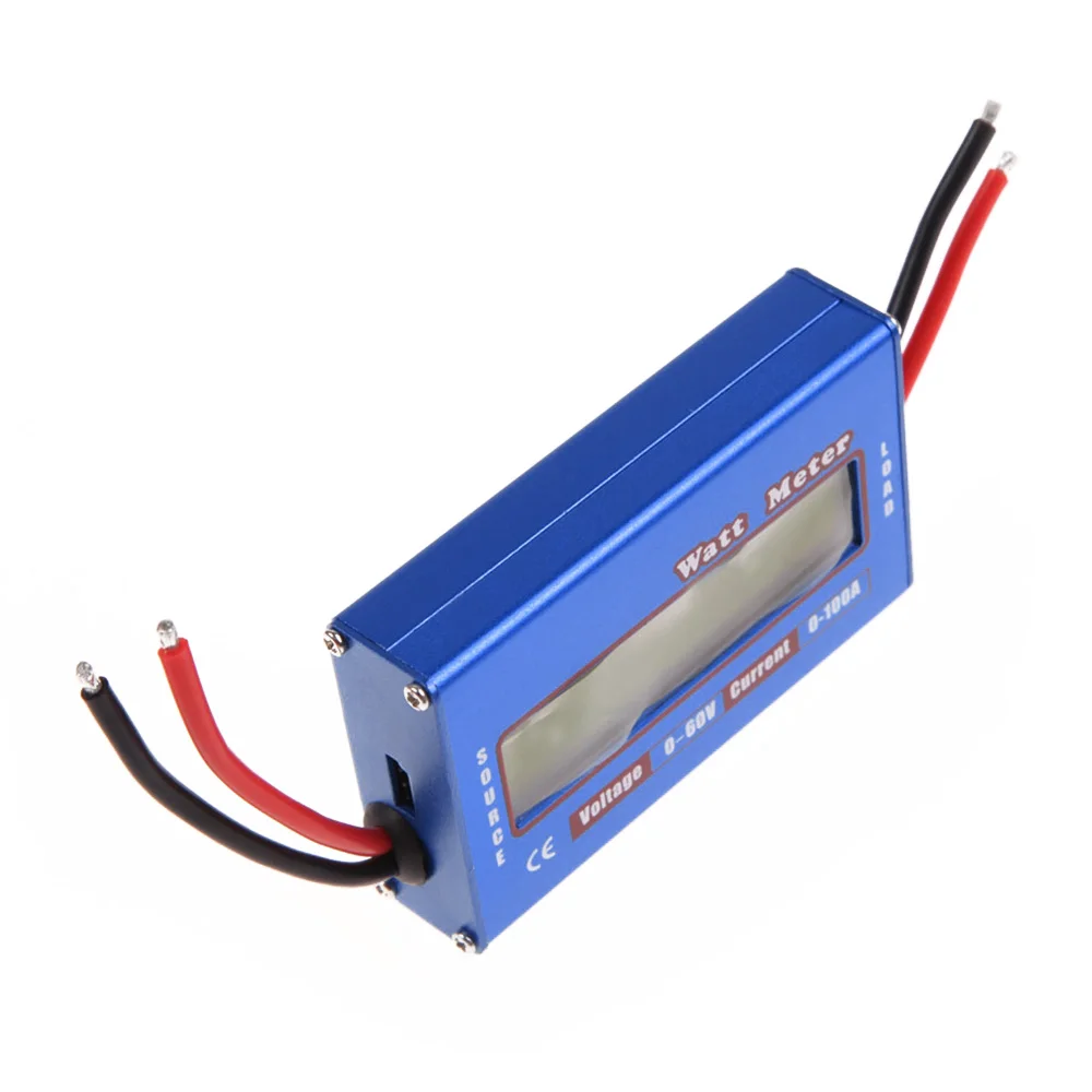 Горячая цифровой Ватт метр Высокоточный анализатор мощности DC 60V 100A RC Wattmeter
