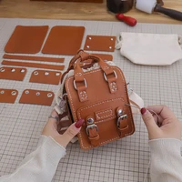 high quality handmade handbag shoulder strap leather bag bottoms vintage pu bag with hardware accessories diy messenger bag set