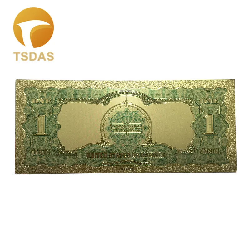 24k Gold Foil Banknote USA Bills 1 Dollar Collection American Fake Money Decoration Gift | Дом и сад