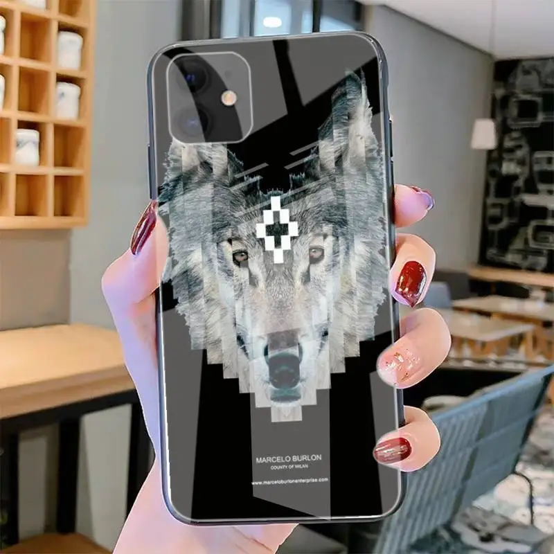 

Fashion Brand Marcelo Burlone Phone Case Tempered Glass For Iphone6plus 6S 7 7plus 8 X XS XSmax XR 11 12 Pro Max 12mini