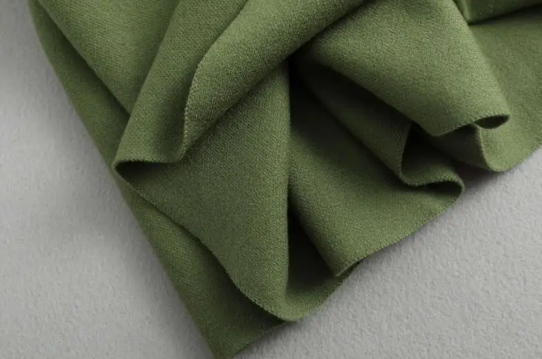 

stretch flexible Winter green high waist warm knitted Skirt for women pleated wool skirts saia Faldas Mujer