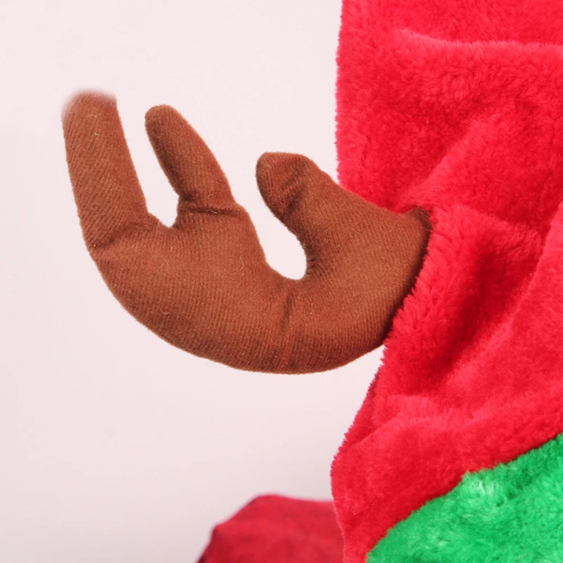 

Merry Christmas Electric Turkey/Deer Ear Moving Hat wtih musicToy Gift Plush Deer Funny Toy Decorations KidsToys Cartoon Hats