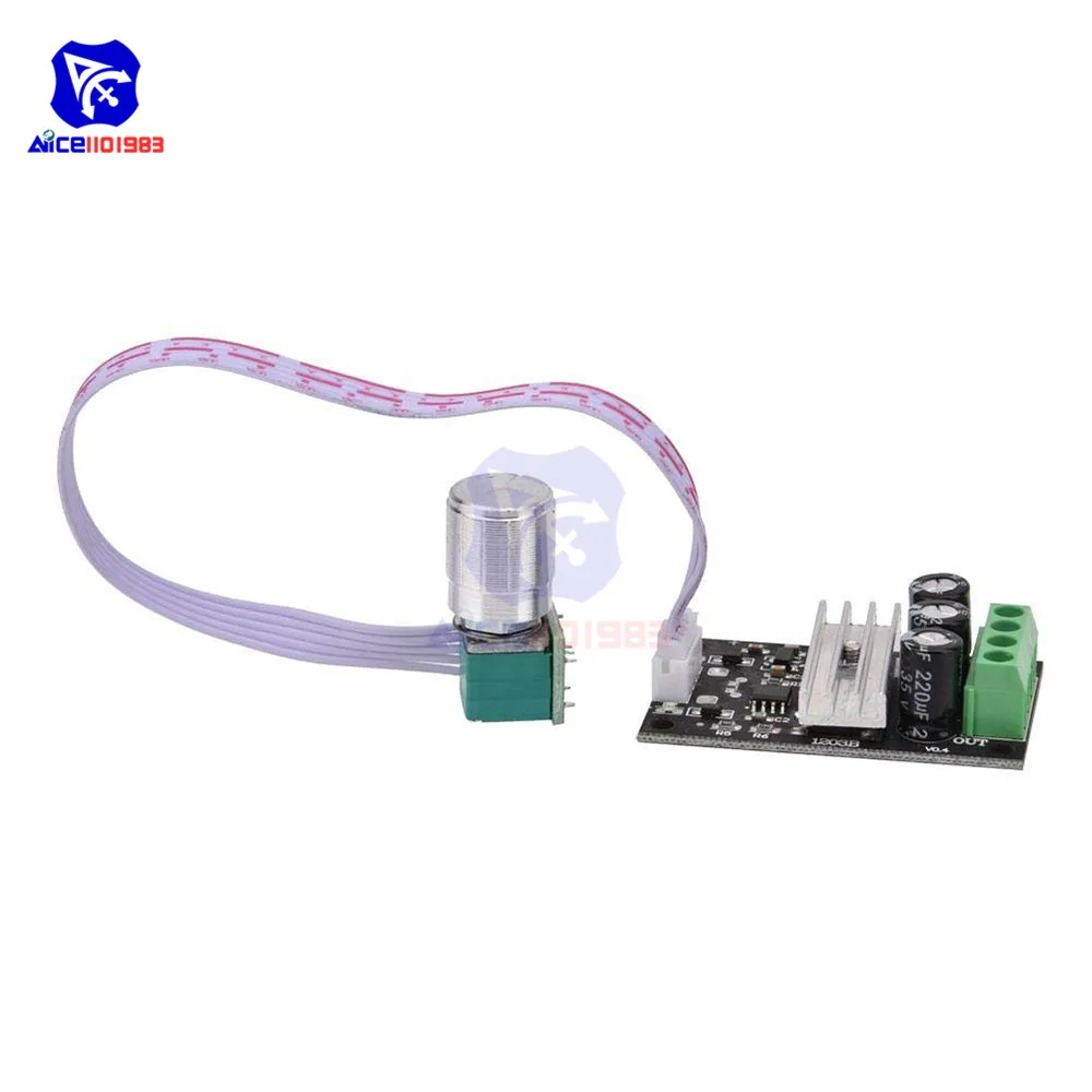 Diymore контроллер скорости двигателя постоянного тока DC 6/12/24/28V 3A PWM регулятор