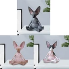 Домашний декор, Сфинкс, кошка, медитация, коллекционные фигурки, миниатюрная статуэтка кошки Будды, модель животного, кукла, игрушки, безволосая фигурка кошки