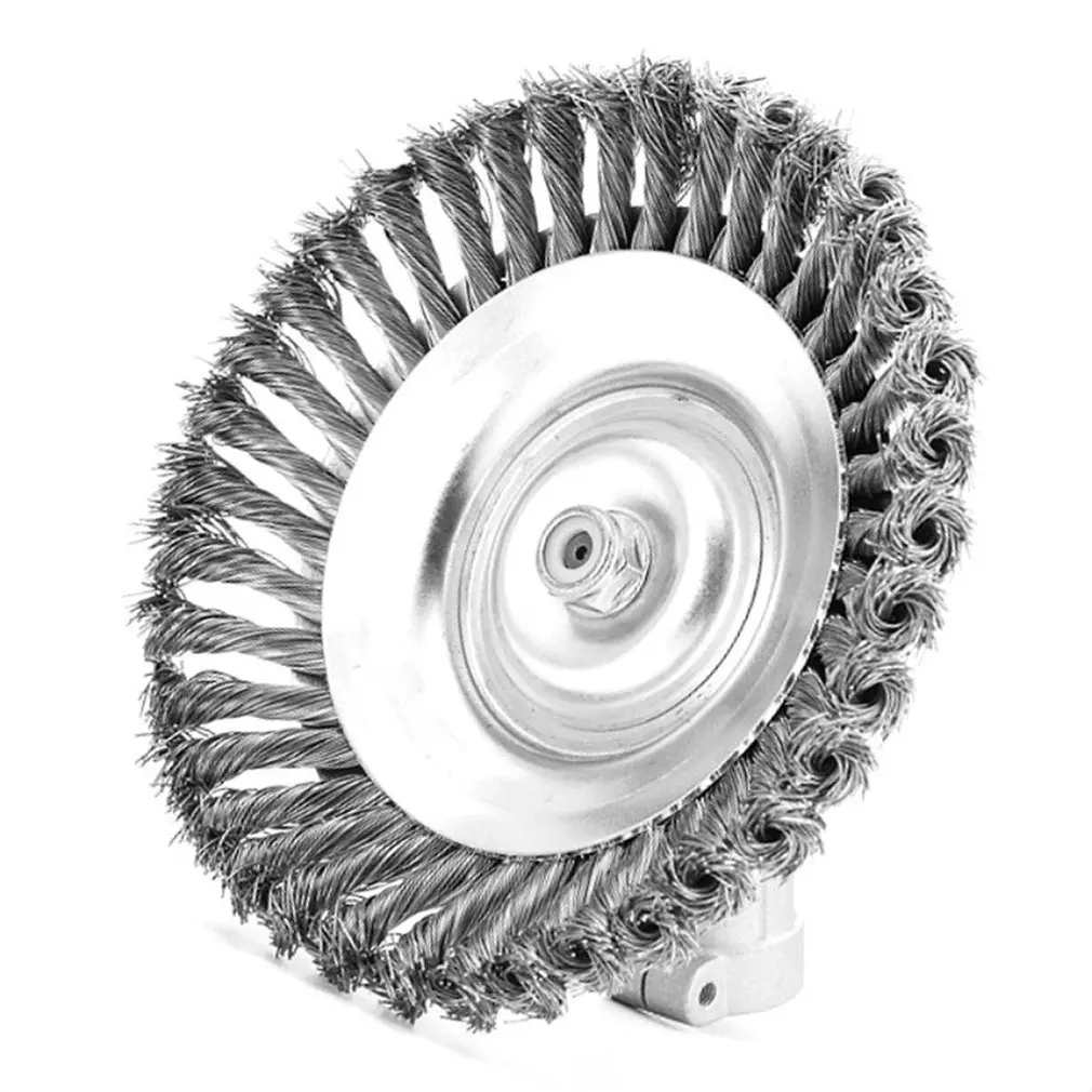

8-Inch Rotary Steel Wire Weed Brush Blade Round Steel Wire Brush For Stihl Ego Oregon Hitachi Straight Shaft Trimmer