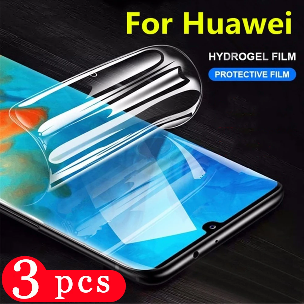 

Гидрогелевая пленка с полным покрытием для huawei honor play 4 4t pro 3e 3, Защитная пленка для экрана телефона, не стекло для смартфона, 3 шт.