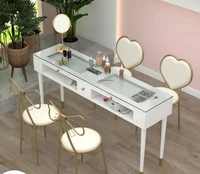 manicure table and chair set special price economical nordic single double net celebrity simple light luxury paint nail station