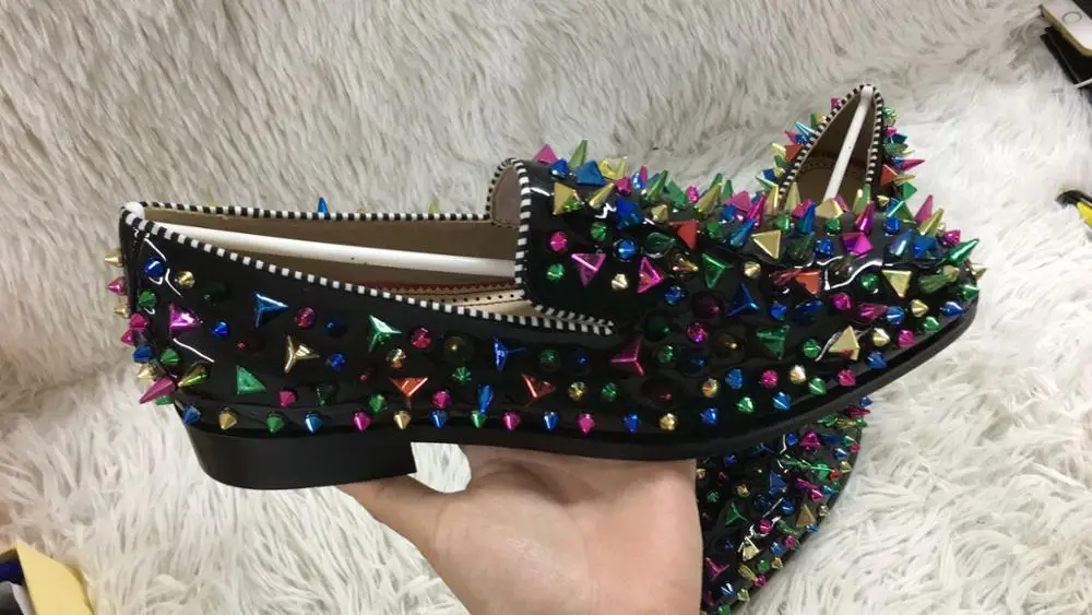 Новинка Повседневная мужская обувь из лакированной кожи Цвет Черный Роскошные