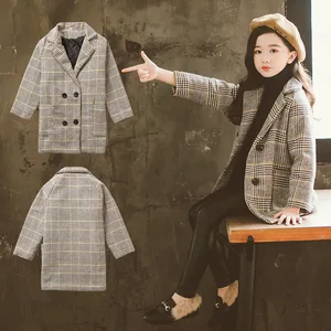 Шерстяное пальто для девочек, новинка 2020, Зимняя Детская шерстяная ветровка, модная верхняя одежда для девочек, пальто для девочек, куртка, теплая куртка в стиле пэчворк