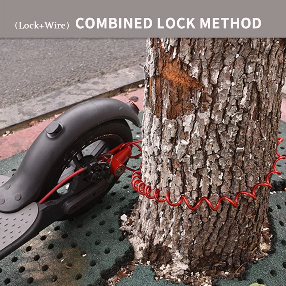

Anti-theft Disc Brake Lock With Steel Wire For Xiao*mi M365 Electric Scooter 2-wheel Disc Brake Models Parking Anti-theft Alarm