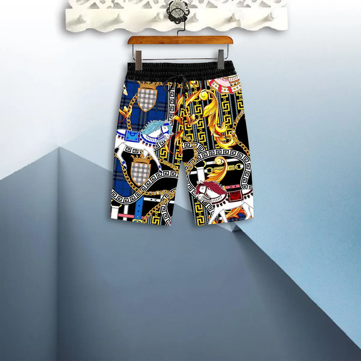 

Two-piece suit, including T-shirt and shorts, summer clothes, retro ethnic style, suitable for the beach, 2021